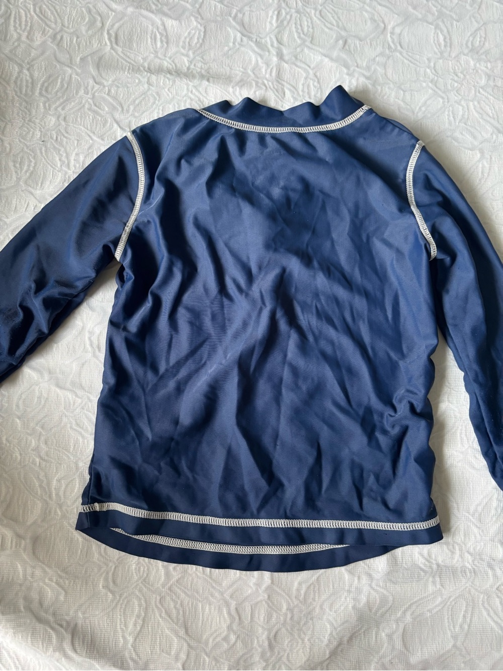 Carter's Navy Blue Long Sleeve Rashguard with White Trim - Picture 4 of 4